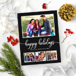 4 Photos Collage Glad helg Modern Black Vykort<br><div class="desc">4 Photos Collage Glad helg Modern Black Postcard</div>
