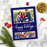 4 Photos Collage Glad helg Modern Blue Vykort<br><div class="desc">4 Photos Collage Glad helg Modern Blue Postcard</div>