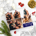 4 Photos Collage Glad helg Modern Navy Blue Vykort<br><div class="desc">4 Photos Collage Glad helg Modern Navy Blue Postcard</div>
