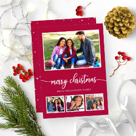 4 Photos Collage God jul Modern Helgdagars Inbjudningar