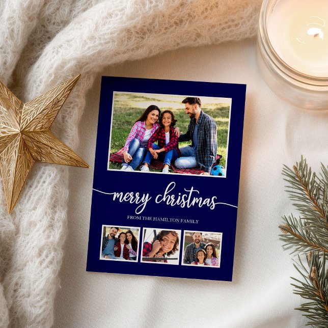 4 Photos Collage God jul Modern Helgdagars Vykort (Skapare uppladdad)