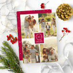 4 Photos Collage Warm Önskemål jul Monogram Inbjudningar<br><div class="desc">4 Photos Collage Warm Önskemål jul - inbjudan till Monogram</div>
