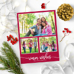 4 Photos Collage Warm Önskemål Modern jul Vykort<br><div class="desc">4 Photos Collage Warm Önskemål Modern julvykort</div>