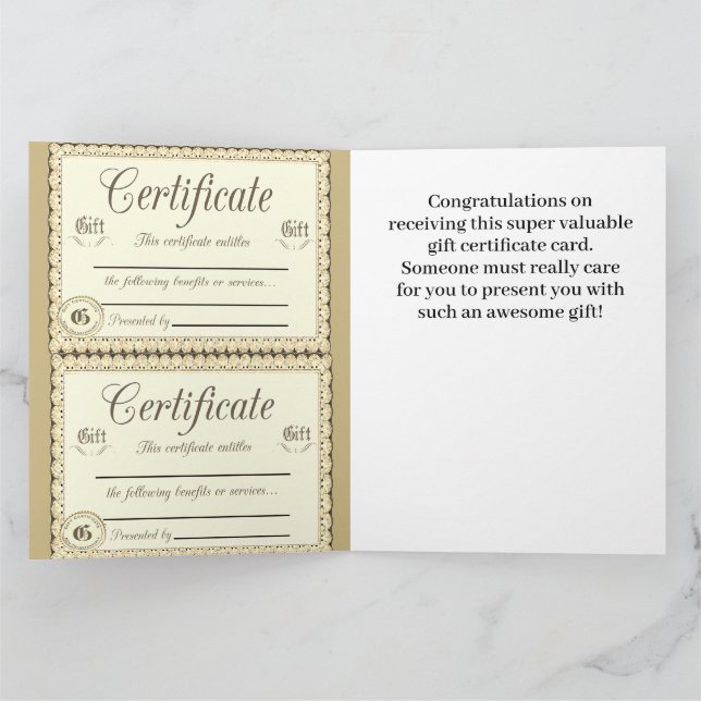 4 Presentkort Kort (Inuti)