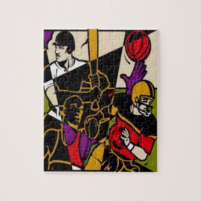 4 Pussel för sport med Gift box (Vertikal)