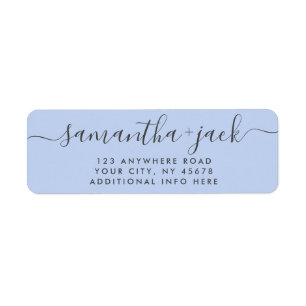 4 RADER Modern Bröllop Stilig Returadress Etikett