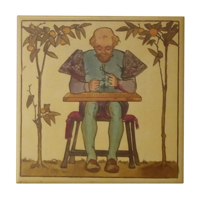 #4 Repro Copeland Medieval Minstrels Music Tema Kakelplatta (Framsidan)