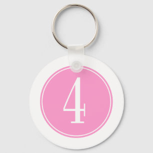 #4 Rosa Circle Nyckelring