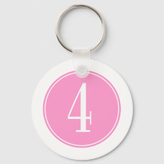 #4 Rosa Circle Nyckelring