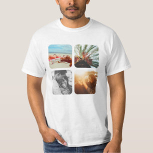 4 Rutnät för fotomall i fyrkantiga rutnät runt Ram T Shirt