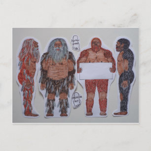 4 Sagittal vapensköld bigfoot Vykort