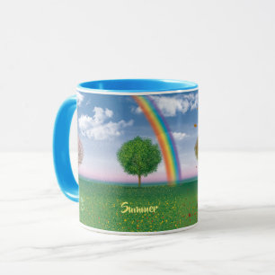 4 säsonger text Passivt kaffe mugg