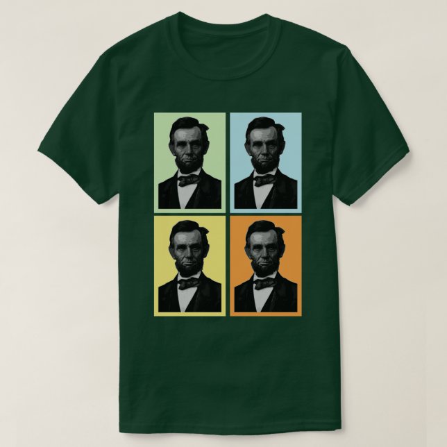 4 Score Abraham Lincoln Amerikansk historia T Shirt (Design framsida)