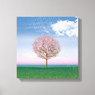 4 Seasons 4 paneler kanvastryck med VÅR art