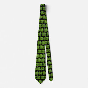 4 Shamrock Black Tie Löv Klöver Slips