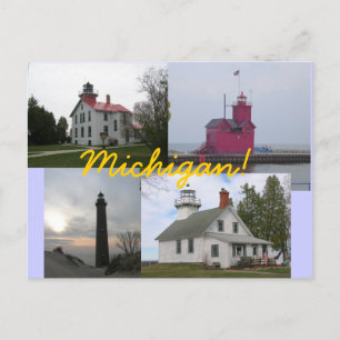 4 Sjö Michigan-vykort Vykort