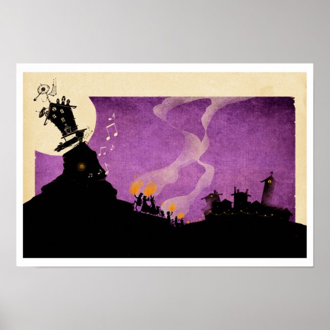 4 små monster - Halloween Natt Poster (Framsidan)