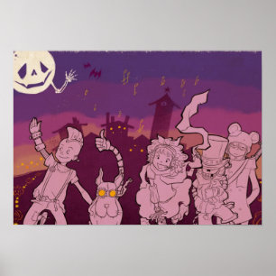 4 små monster - nattmusik poster