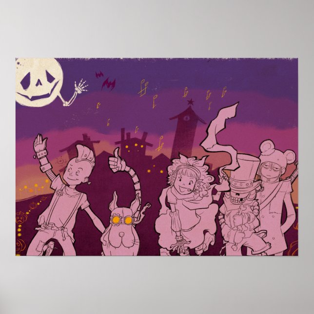 4 små monster - nattmusik poster (Framsidan)