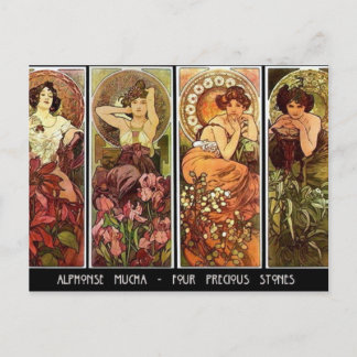 4 stenar A. Mucha vykort