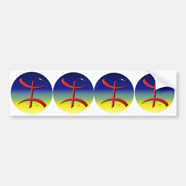 4 stickers carosserie automobile berbere amazigh bildekal (Framsidan)