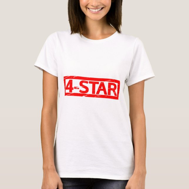 4 stjärnor Frimärke T Shirt (Framsida)