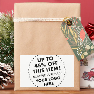 4 stor Anpassningsbar - påsar 45 % rabatt på bulkk Rektangulärt Klistermärke