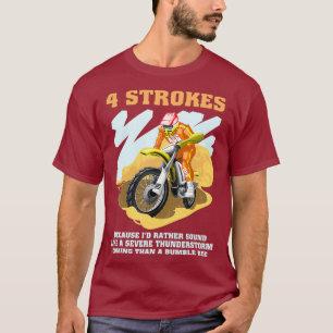 4 Strokes motocross Dirt Bike Rider Tävla T Shirt