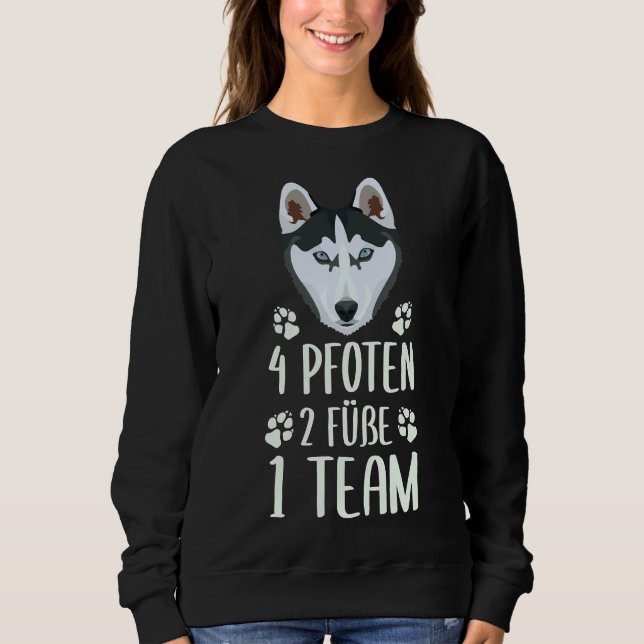 4 Tassar 2 Feet 1 Team Husky T Shirt (Framsida)