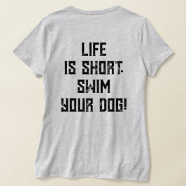 4 Tassar Adrift Life är kort.Simma din hund. VNeck T Shirt