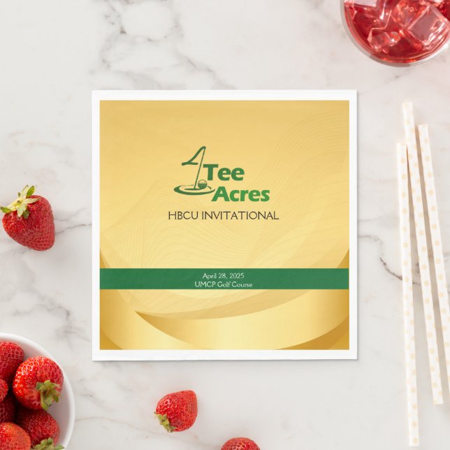 4 Tee Acres Guld Pappersservett (Insitu)