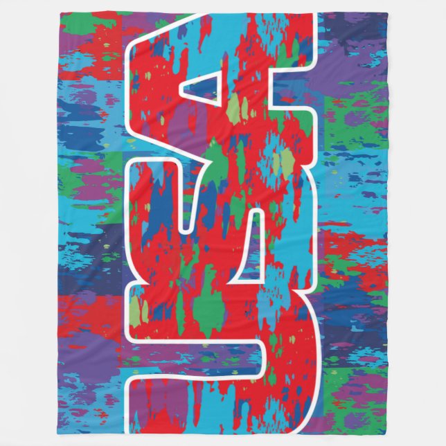 4 th July usa/eeuu texto simplificado by Masanser Fleecefilt (Framsidan)