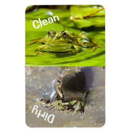 4 tum x 6 tum ren/smutsig Frog Photo Dishwasher Ma Magnet