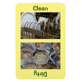 4 tum x 6 tum ren/smutsig skiva Dishwasher Magnet