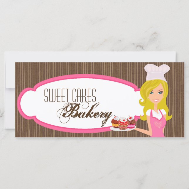 4 tum x 9 tum giftintyg Blonde Baker Rosa Kopp Cak (Framsida)