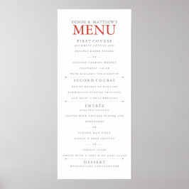 4 tum x 9 tum Poinciana Menu Poster