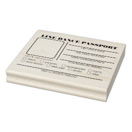 4-tums x 5-tums LINJEANS-PASS-ID Rubber Frimärke Stämpel