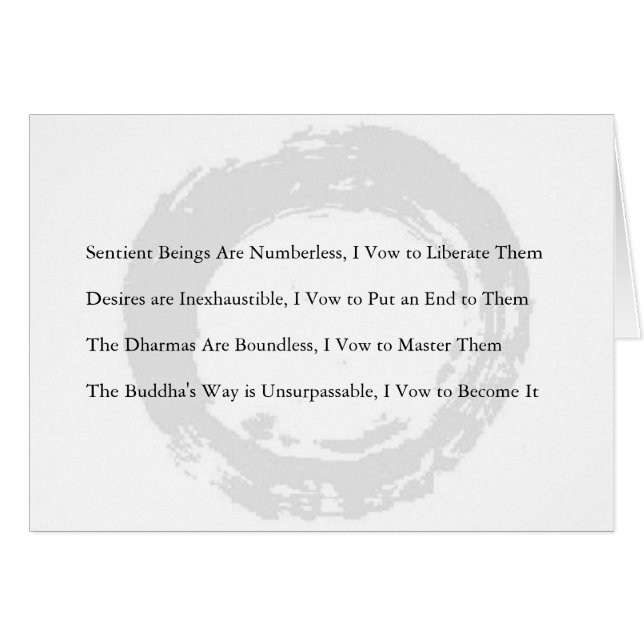 4 underbara vows hälsningskort (Framsidan Horizontal)