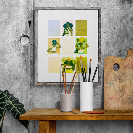 4 Vacker Black Dam Artisic grunge stil Poster