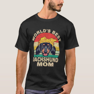 4 Världens Bästa Dachshund Pappa Vintage T Shirt