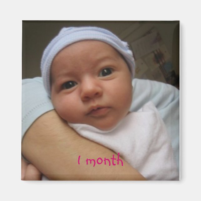 4 veckor, 1 månad magnet (Framsidan)