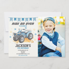 4 Wheeler Birthday Photo Invitation / Quad Bike Inbjudningar