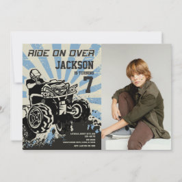 4 Wheeler Birthday Photo Invitation / Quad Bike Inbjudningar