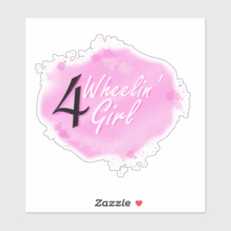 4 Wheelin Girl Klistermärken