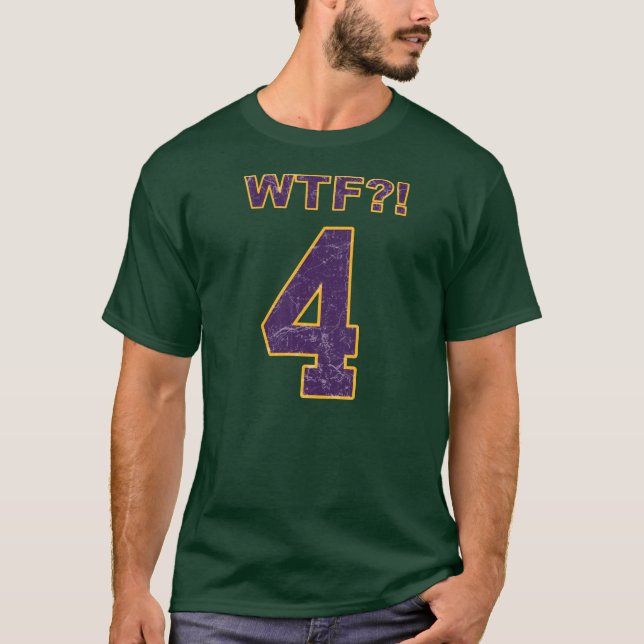 #4 WTF?! Brett Favre Vikings? Tee (Framsida)