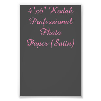 4"x6" Kodak Professionell Photo Papper (satan) Fototryck