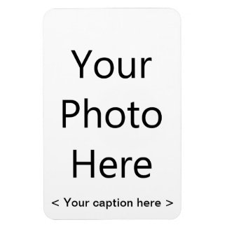 4"x6" Porträtt fotonät (svart text) Magnet