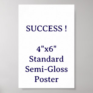 4"x6" Standard halvblank affisch
