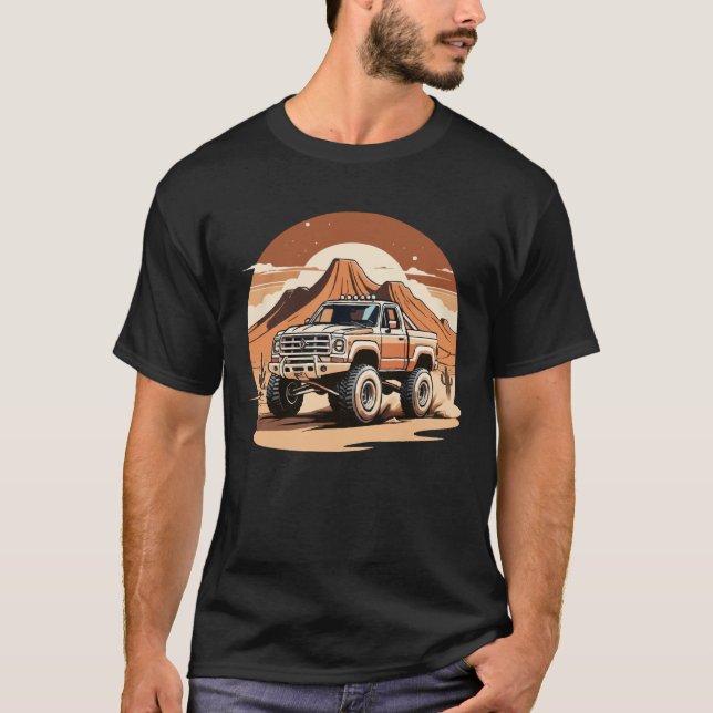 4 x 4 av Lastbil vid vägning T Shirt (Framsida)