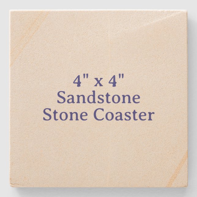 4" x 4" sandstensfärgad underlägg (Framsidan)